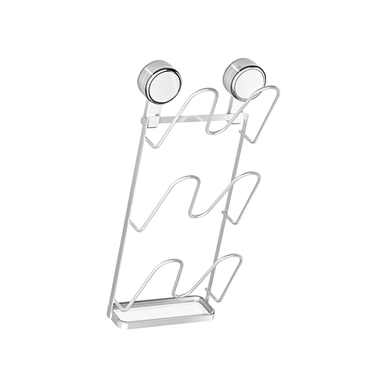 Estante de almacenamiento de cocina con ventosa de fácil instalación, para colgar en la pared, para ollas, sartenes, tablas de cortar, organizador de tabla de cortar con ventosa