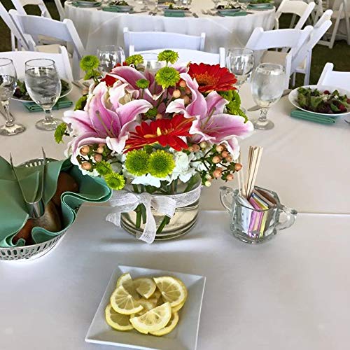 WGV Cylinder Vase, Width 6", Height 6", Clear Glass Container Terrarium Candle Holder for Wedding Centerpiece, Party Event, Home Office Decor, 1 Piece