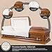 Overnight Caskets Woodbridge Poplar Wood Funeral Casket with Cream Velvet Interior - Premium Solid Poplar Wood - Fully Appointed Adult Casket - Handcrafted Hardwood Coffin with Pillow & Throw Set