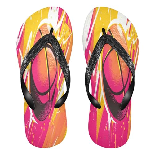 STAYTOP Cartoon Basketball Flip Flops Sandals of Men's & Women's,Sandals Beach Slippers Shower Slides