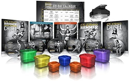 Beachbody The Master's Hammer and Chisel Base Kit with Autumn Calabrese and Sagi Kalev, DVD Workout, 60 Day Fitness Plan, Resistance Training Workouts, Includes Portion Control Containers