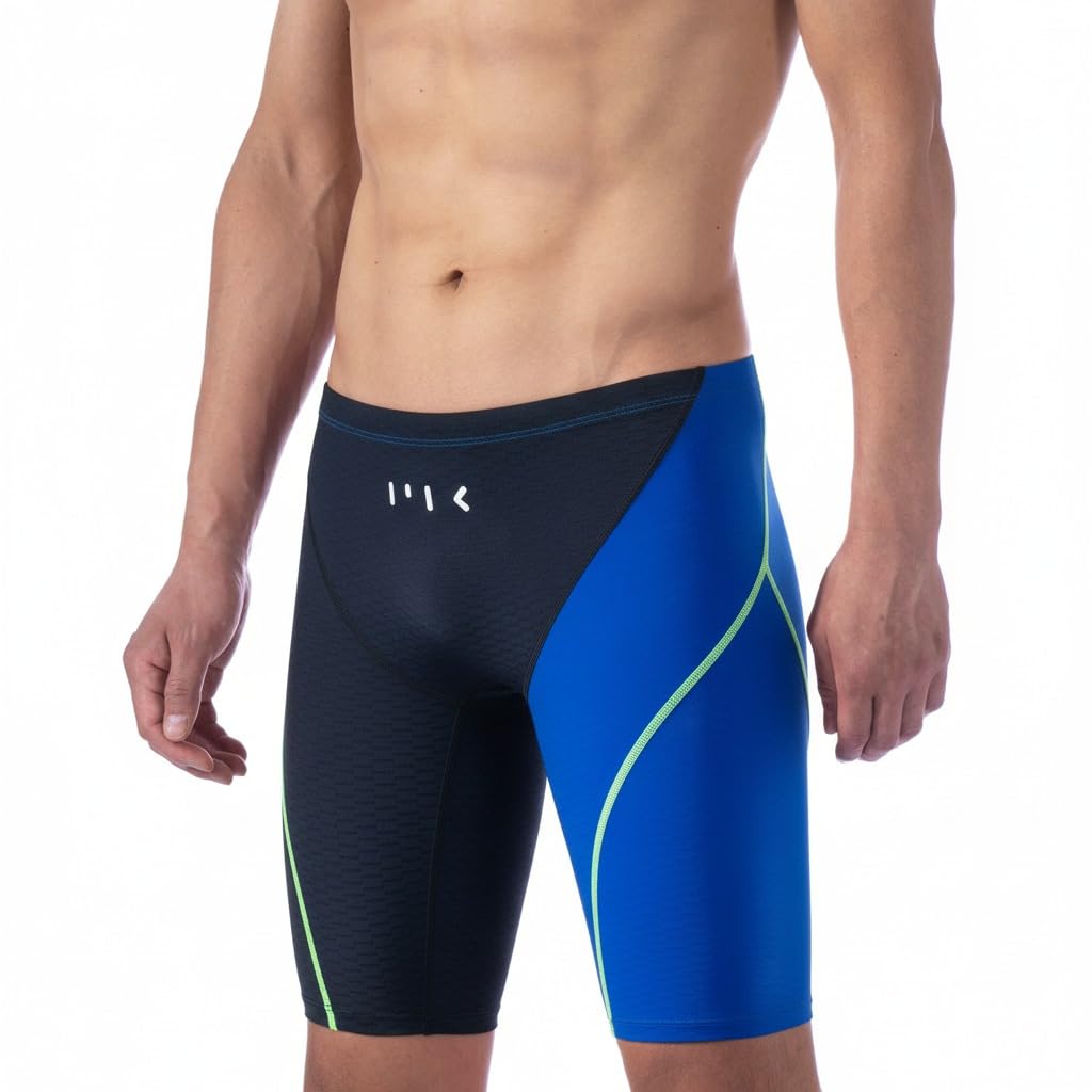 MY KILOMETRE Jammer de Natación Hombre – Bañador de Tejido Plano con Cordón Resistente al Cloro, Secado Rápido, Entrenamiento y Competición, UPF 50+ Global Recycled Standard Global Recycled Standard Global Recycled Standard