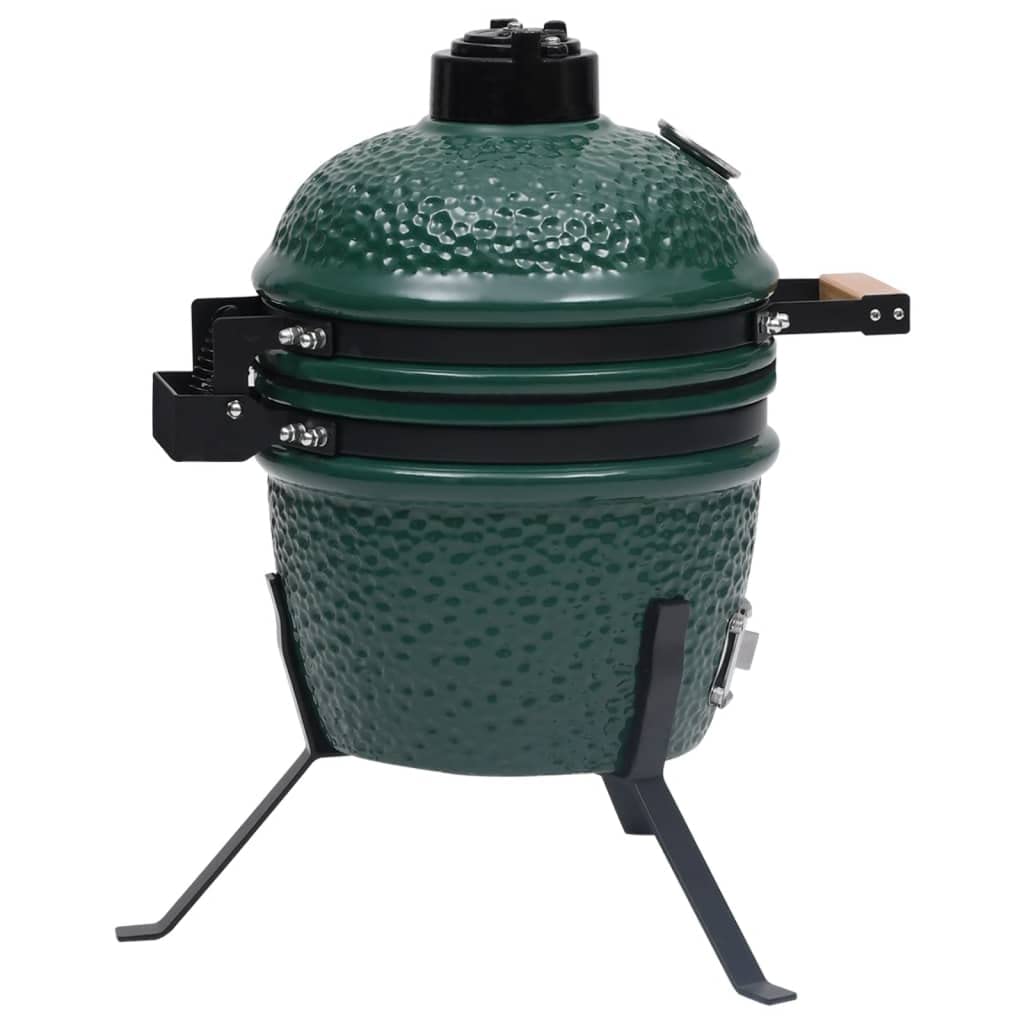 Barbecue Affumicatore 2 In 1 Kamado In Ceramica 56 Cm Verde
