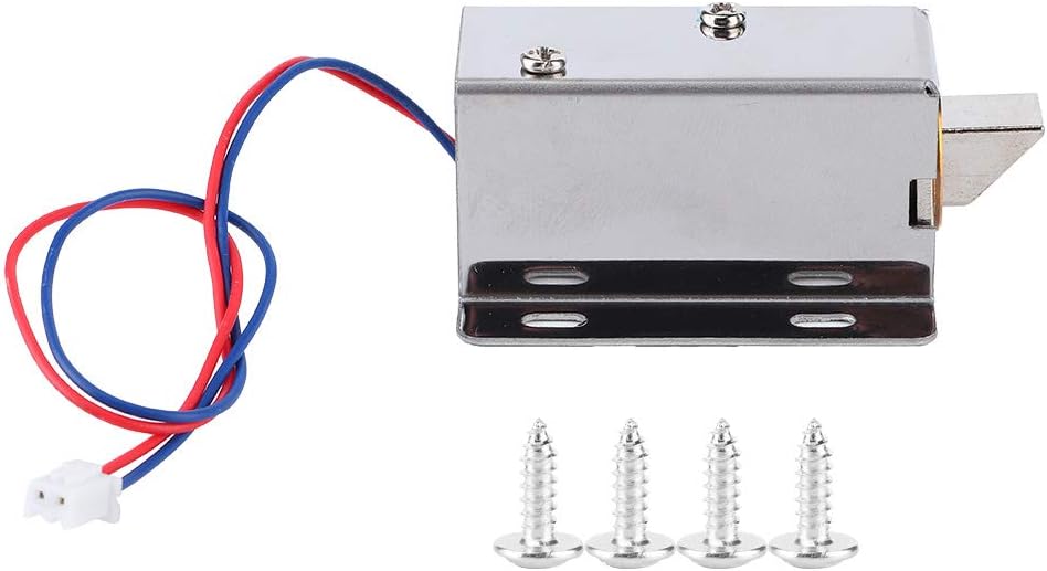 DC 12V Mini Electromagnetic Solenoid Lock Push Pull Type for Electirc Door Lock 6.6x4.3cm / 2.6x1.7in