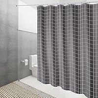 Duschvorhang Bunt Streifendesign 180x200cm - Wasserdichter Polyester Mit Gewichten