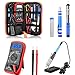 Produktbild ETEPON Lötkolben Set, 60W Loetkolben Kit mit ON/OFF Schalter, Einstellbare Temperatur 200-450°C Soldering Lötset mit Digital Multimeter, Lötspitzen, Entlötpumpe, Lötzinn, Lötkolbenständer