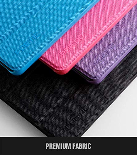 Poetic All-New Fire 7 Tablet Case (9Th Gen, 2019 Release), Premium Fabric Slim-Fit Trifold Stand Folio Cover, Auto Sleep/Wake, Magnetic Closure, For Amazon Fire 7 Inch Tablet 9Th Generation, Blue #TOP6