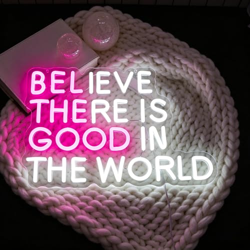 Image of Whfobfe Positive Neon Sign Led Neon Lights Signs for Wall Decor USB Powered Led for Room Decoration Home Game Room Bar Party Decor