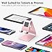 OMOTON Upgraded Aluminum Cell Phone Stand for Desk, C1 Durable Cellphone Dock with Protective Pads, Smart Stand Designed for iPhone17, 16/15/14/13 Pro Max Air, iPad mini, Android Phones,Rose Gold