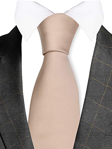 Image of GUSLESON Classic New 3.15 inch(8cm) Men's Solid Color Necktie Wedding Business Tie + Gift Box