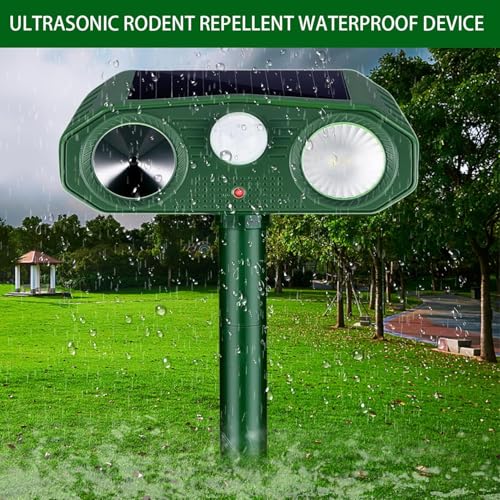 Katzenschreck Ultraschall Solar, Katzenschreck für Garten 3 Modus Marderschreck Tiervertreiber, Abwehrmittel Hundeschreck mit Bewegungsmelder und Blinklicht für Katzen Hunde Mäuse Vögel Marder