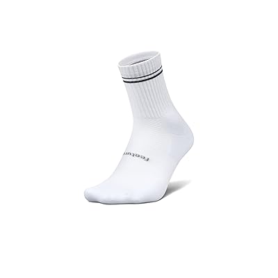 Feetures High Performance Max Cushion Quarter Tall Athletic Shoes Black Stripe
