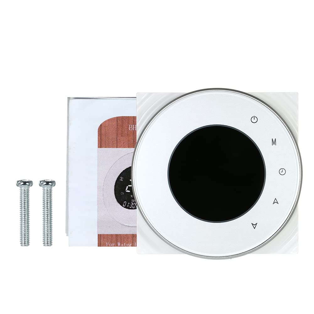 Decdeal Termostato programmabile tramite Wi-Fi, termostato intelligente wireless, con display LCD tattile, nero