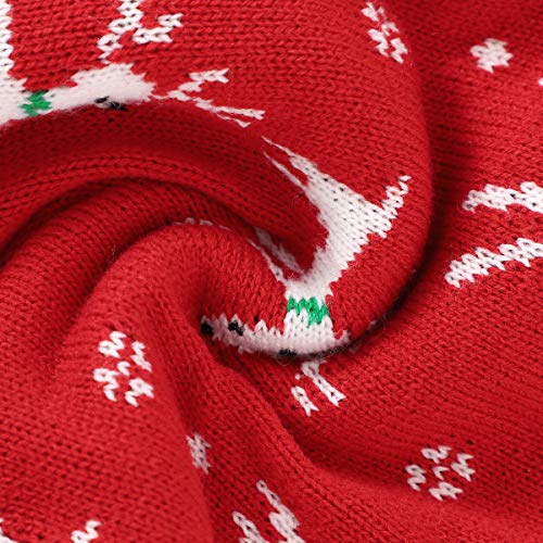 Borlai Pasgeboren Baby Kerst Romper Outfit Peuter Jongen Meisje Rood Herten Gebreide Trui Jumpsuit Ronde hals Overall Bodysuit - Afbeelding 7