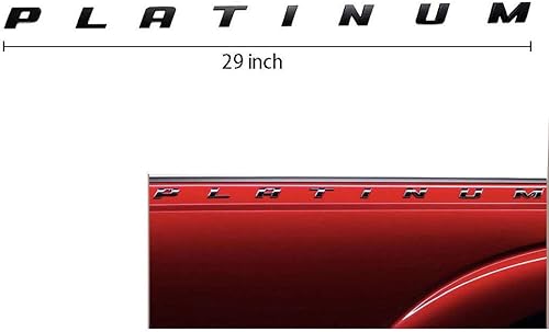 Miniatura 3 de Placa de identificación lateral con emblema de platino Reemplazo 3D para F150 F250 F350 Platinum OEM Size (negro)