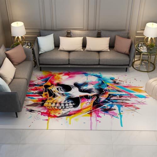 Tapis doux coloré style graffiti moderne lavable en machine - 3