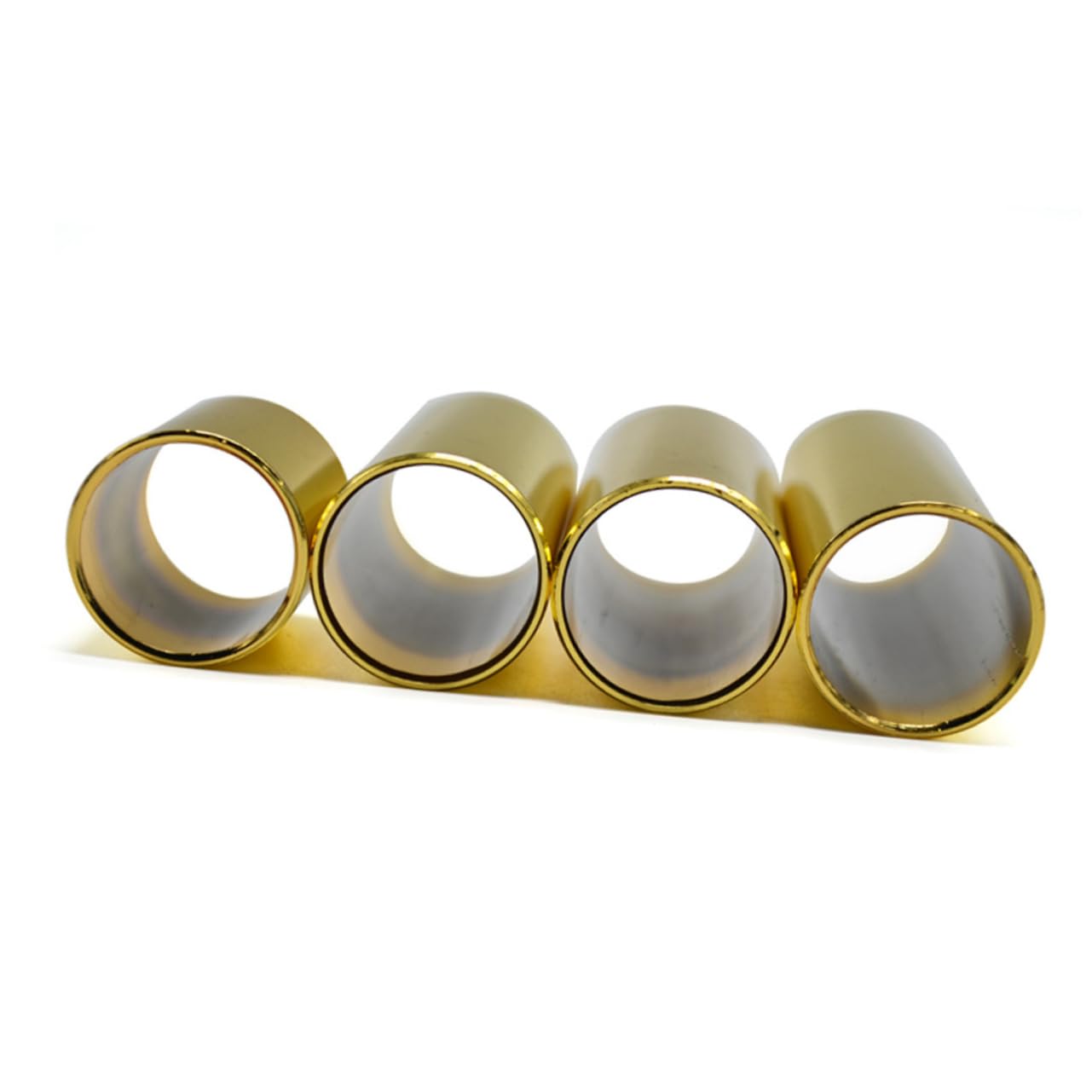 Ipetboom Protect Your Fingers These 4pcs Stainless Steel Guitar Slide Bar Finger Covers Easy Glide for Comfortable Playing