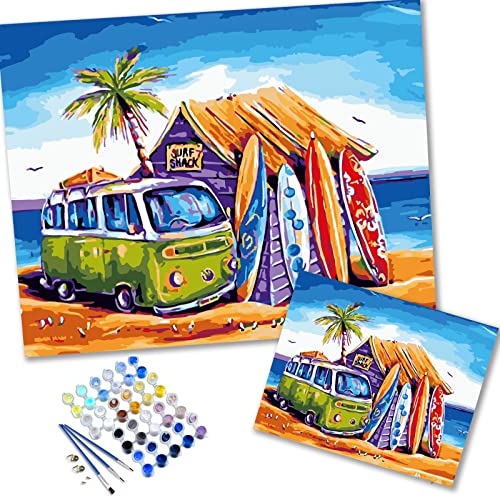 Gofady Peinture par Numéro Adulte, 40 x 50cm DIY Acrylique Peinture Kit pour Adultes et Enfants Débutant, avec Pinceau et Peintures, Décoration de la Maison(sans Cadre) Paysage Cover
