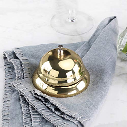 Toyandona 1Pc Gold Call Bells, 3.35 Inch Service Bell For Calling Customer Service, Desk Bell, Restaurant Games, Hotel Bell Or Dinner Bell #TOP6