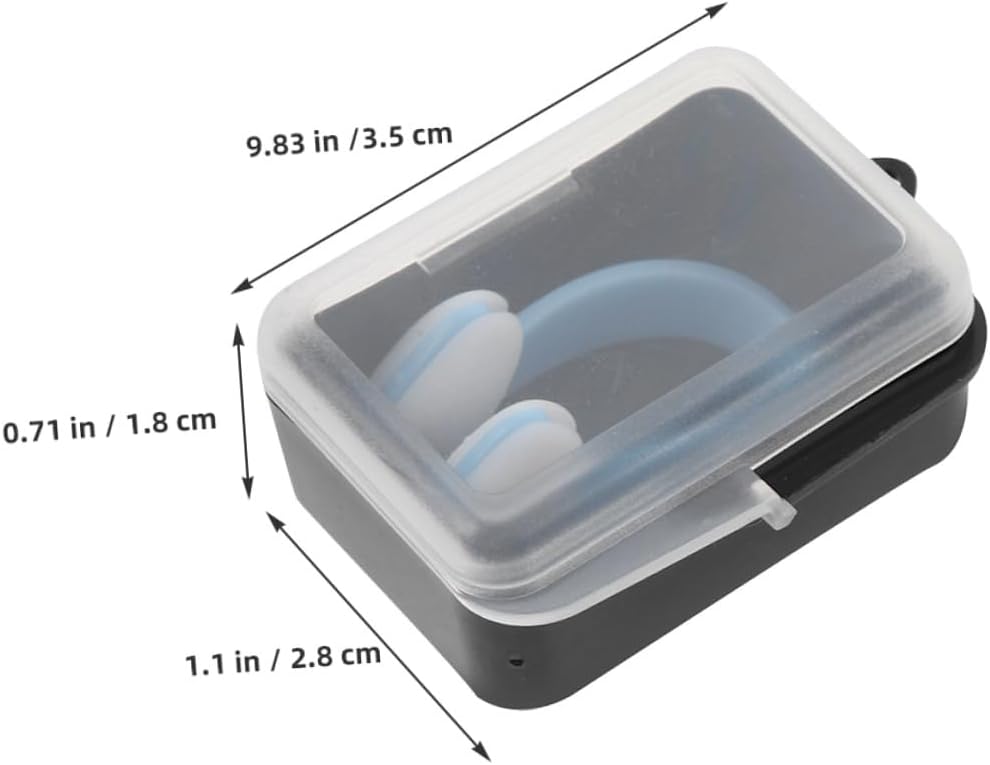 4pcs Silicone Swimming Nose Plugs Nose Clips for Adults and Waterproof Anti-Slip Swim Protectors with Storage Box for Water Sports