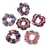 6 Colors Set Cute Satin Scrunchies For Hair,Big Hair Scrunchies Satin Hair Ties Ponytail Holder Silk