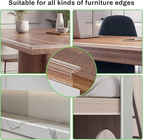 Image of 6 Meter Baby Proofing Edge Protector Strip Silicone Edge Protector Child Safety Corner Guard, Cushion for Furniture, Desks, Sharp Corners Soft & Durable for Kids Safety Bumper Cover