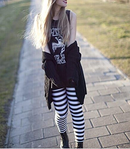 Sister Amy Women's High Waist Geometric Leggings - Thick Elastic Ankle Tights, Polyester Spandex, One Size - View #13