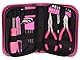SIXTOL HOME PINK 26 Werkzeugset in einer Tasche | Für den Heimgebrauch | praktischen Werkzeug-Tasche | hochwertig | ideal für den Haushalt o. die Garage | Rosa, Schwarz