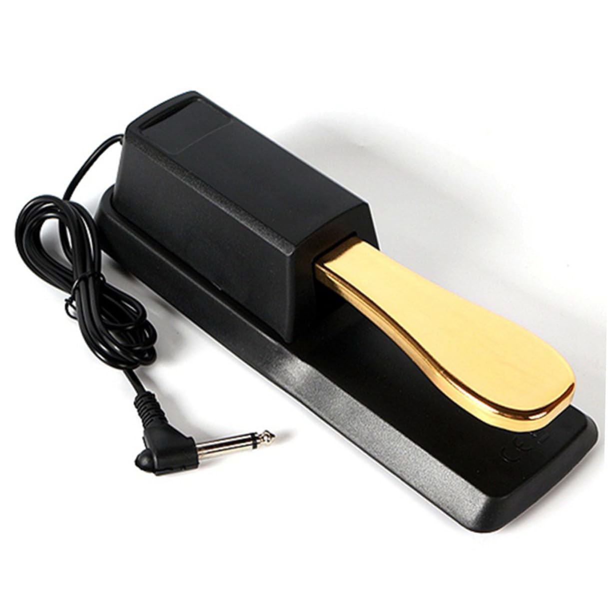 Pedal de Sostenido y Medio Pedal Dorado para Piano Electrónico Función Anti Óxido Fabricado en Abs y Metal para Teclados y Pianos Digitales