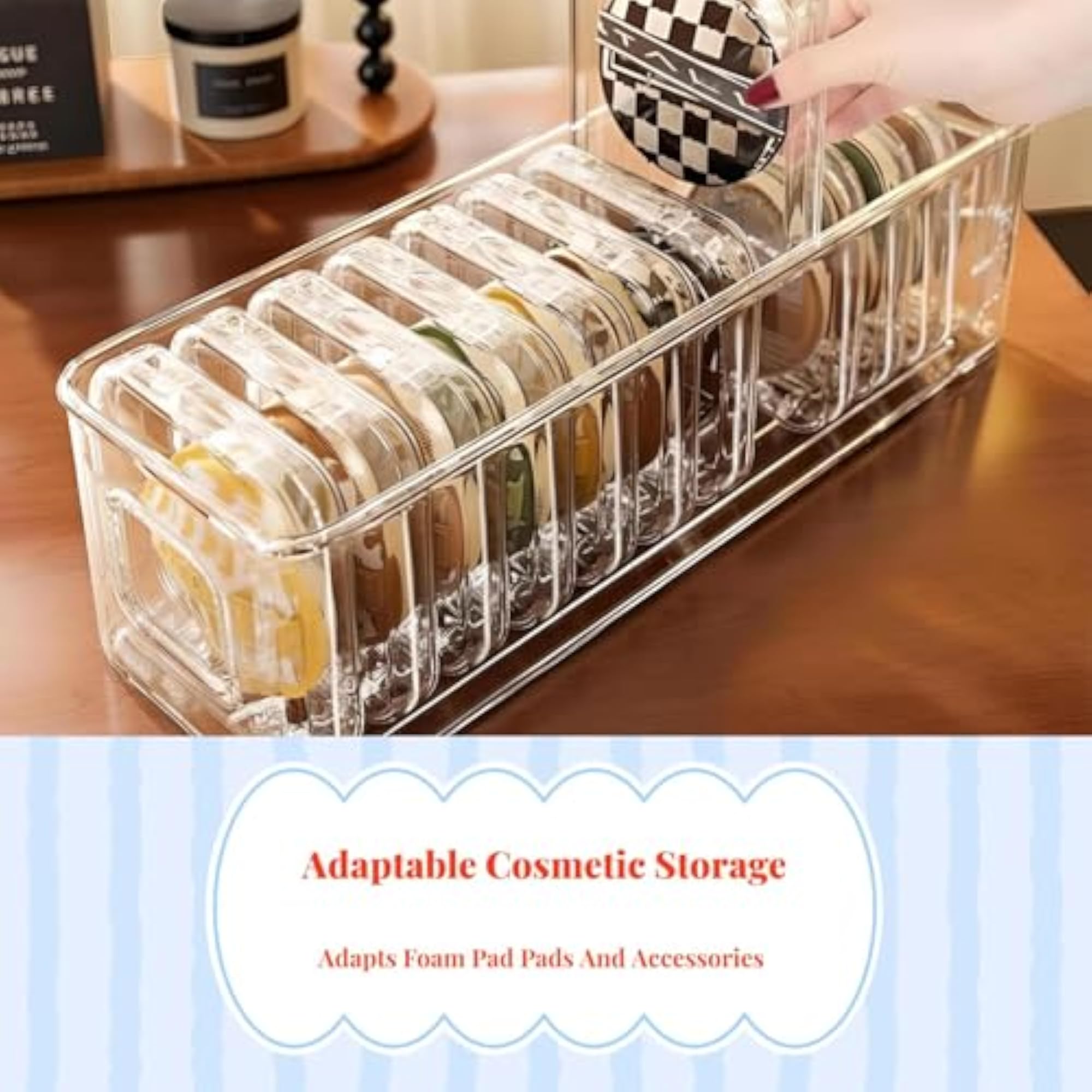 Acrylic Powder Sponge Storage Box