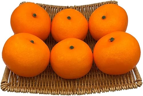 6 Uds. Simulación de naranjas falsas artificiales realistas mandarina realista frutas Festival Fiesta Decoración Hotel Modelo Boda Adornos Gabinete