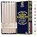 Ivory Taper Candles 15 Inch Extra Tall Unscented Premium Quality Dripless Smokeless Hand-Dipped Made in USA