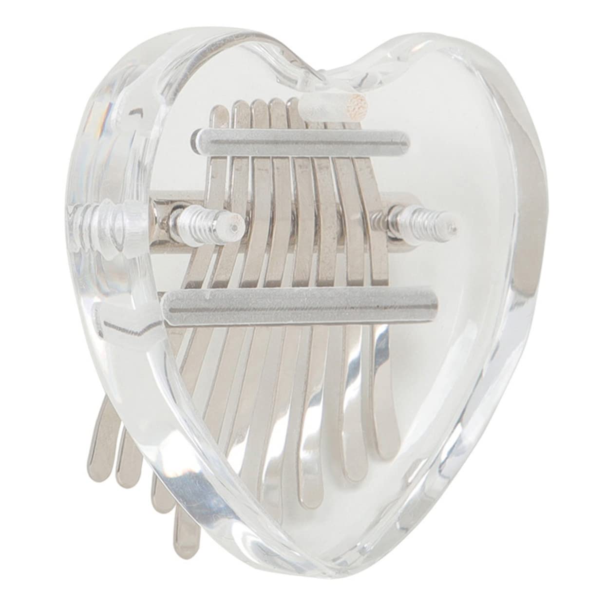 BESPORTBLE Heart Shape 21-key Kalimba Mini Instrument Acrylic Symmetry Piano for Kids Portable Music Toy