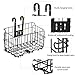 Bike Basket, Steel Wire Front Basket Rear Rack Hanging Basket with Handlebar Hooks for Shopping Commuting Weekend Trips
