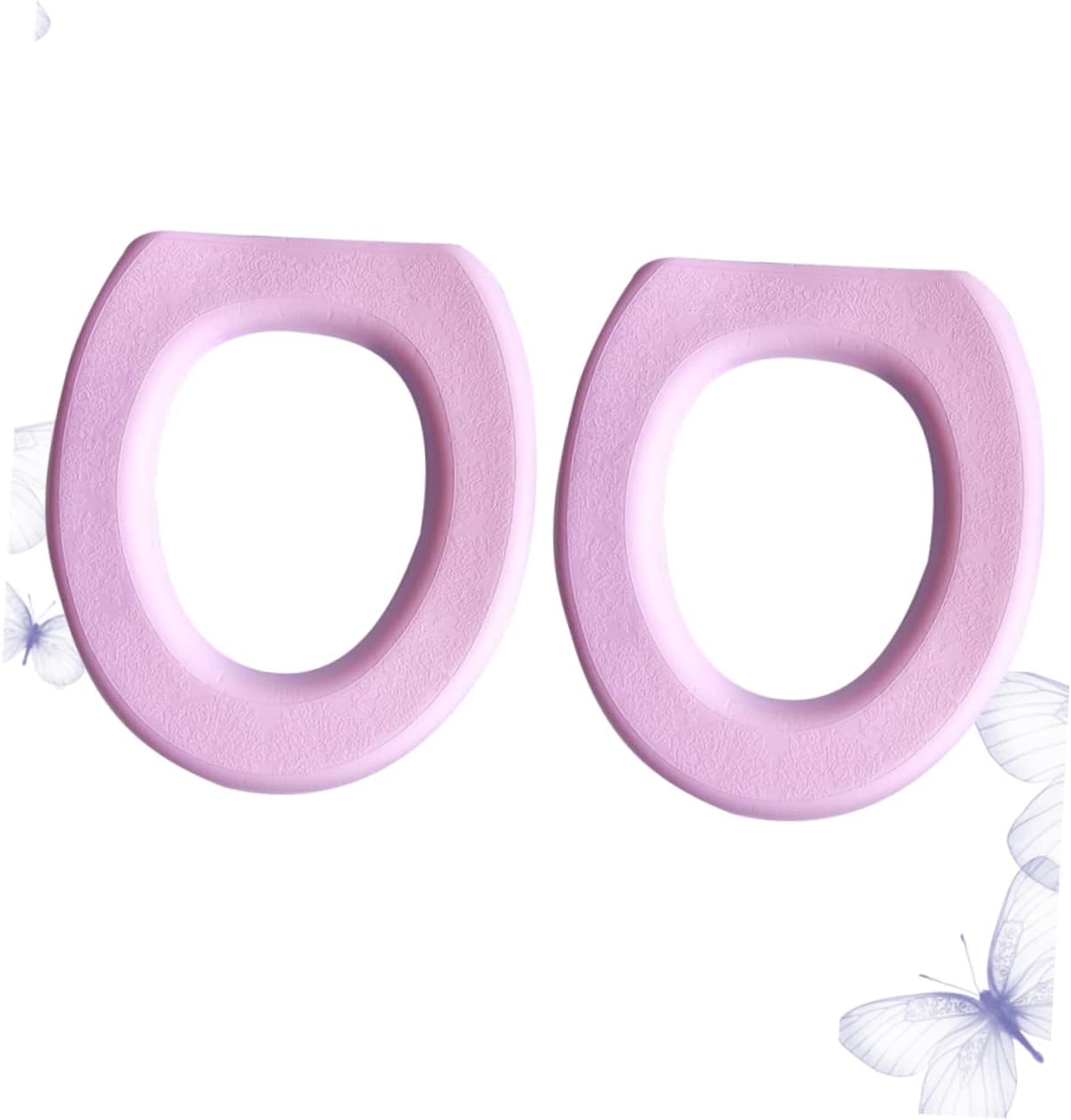 Holibanna 2Pcs Toilet Seat Cover Thicken Eva Mat Practical for Bathroom Soft and Comfortable for Home Use Pink