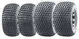 WANDA Full Set ATV Tires 20x7-8 & 22x11-8 for Honda TRX125/200SX Odyssey FL250