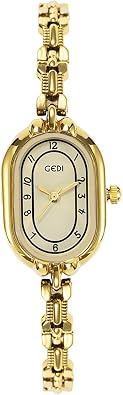 Gosasa Vintage Dress Womens Oval Quartz Watch, Elegant Slim Bracelet Watch