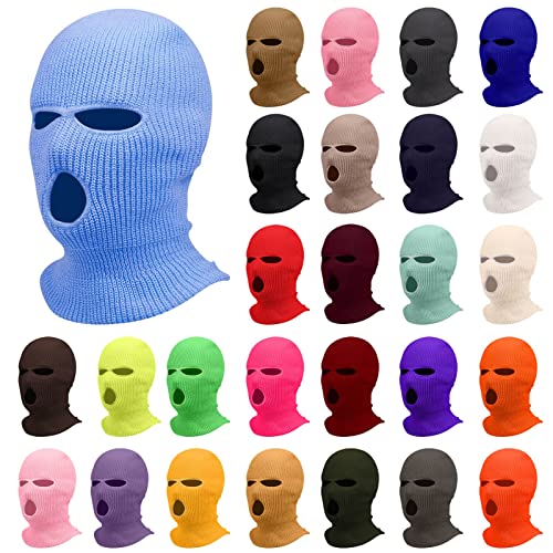 3 Hole Knitted Ski Mask Full Face For Winter Balaclava Face Cover For Outdoor Sports Ski Mask For Men And Women Army Green #TOP3