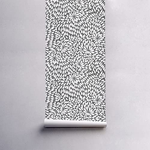 Papier peint muralo floral lavable pour masquer les défauts - 5