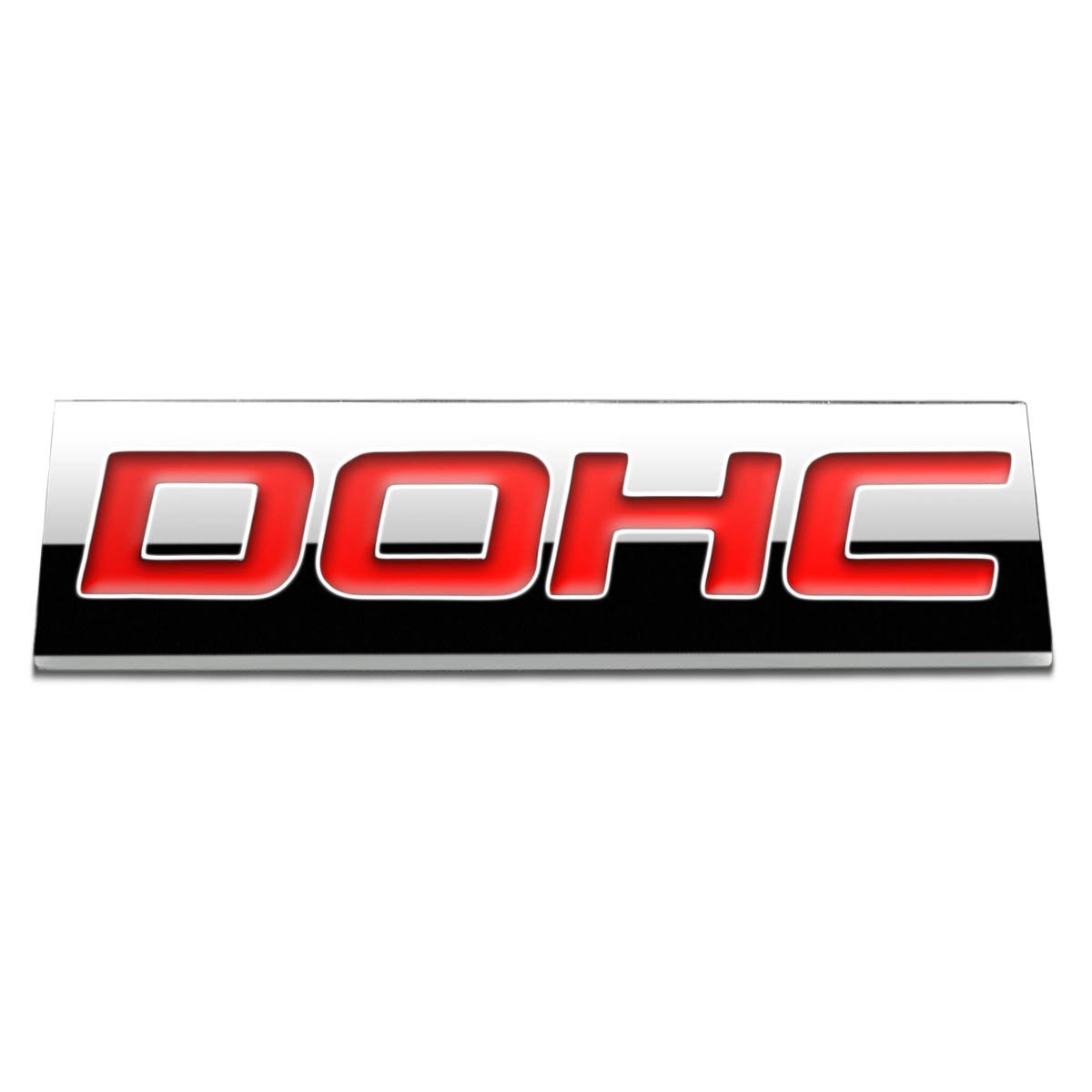Amazon | レッドレター「DOHC」ロゴ メタルデカール エンブレム 