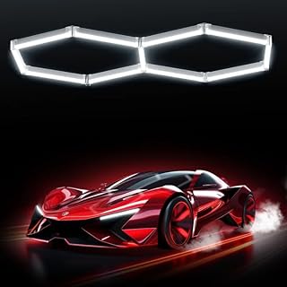 Hexagon Garage Lights, 42W 6500K Hexagon Lights Easy Install Super Bright Garage Lighting Ceiling