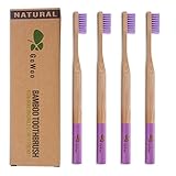 GoWoo 100% Natural Bamboo Toothbrush Soft - Organic Eco Friendly Toothbrushes with Soft Nylon Bristl