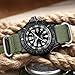 ADDIESDIVE Rugged Men's Military Watch Olive Nylon Strap 50 M Water Resistant Luminous Big Face Watch for Outdoor Activities