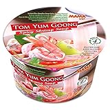 Mama Tom Yum Goong Spicy Shrimp Soup Bowl 70g Bundle comes with Chopstick and Complementary Marukawa...