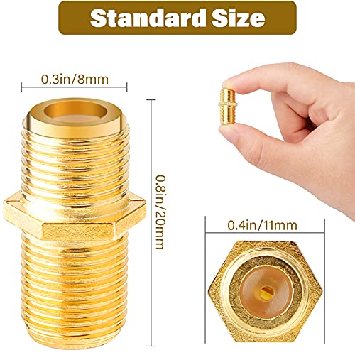 Pasow-F-Type-RG6-Coupler-Gold-Plated-Female-to-Female-Barrel-Coaxial-Adapter-20pcs