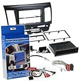 Original Carmedio Radioeinbauset mit Lenkradfernbedienungsadapter für Alpine Clarion Pioneer Kenwood Sony oder Zenec Autoradio