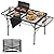 WildFinder Folding Table with 2 Wing Panels, 3x2 FT Camping Table with Mesh Desktop,Height Adjustable Folding Grill Table with Mesh Bag,Portable Outdoor Table for Picnic,Camping,BBQ,Beach(Black)