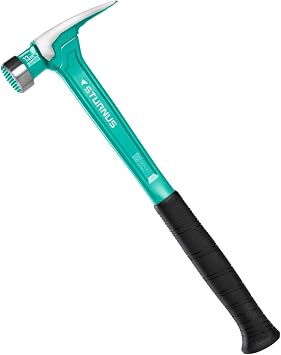 Sturnus Turquoise 13oz Velocity Rip Claw Hammer 13oz, Lightweight Aluminum & Ergonomic, Pro-Grade with Anti-Vibration Grip (Milled Head, Long Handle)
