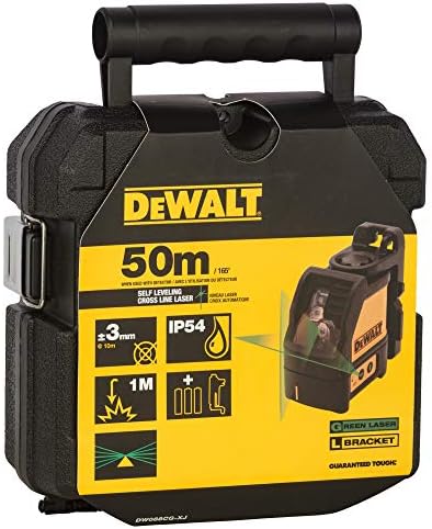 DEWALT 2-Way Self Levelling Cross Line Green Beam Laser with Carry Case DW088CG