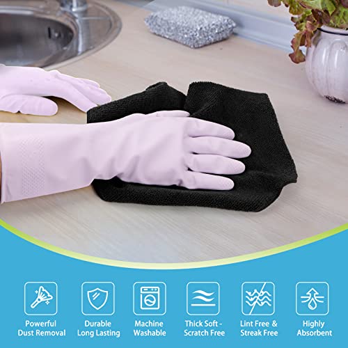 Aidea Microfiber Cleaning Cloth-8Pk, Multi-Purpose & Absorbent Microfiber Cleaning Towel, Lint-Free Streak-Free, Premium Microfiber Cloth For Cleaning Kitchen, Bathroom, Glass, 12" X 12" #TOP2